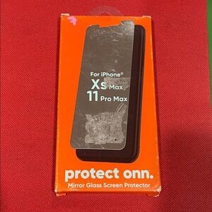 Mirror Glass Screen Protector for iPhone XS Max/11 Pro Max - Black